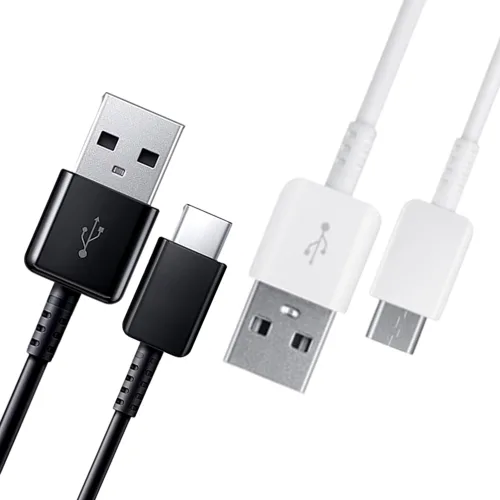 [HBG] 삼성 전용 1+1 USB C타입 고속 충전 데이터 통신 케이블 갤럭시 스마트폰 탭 북 호환, 2개, 검정+흰색, 2m