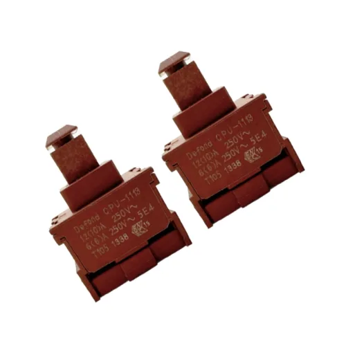 CPU-1113 고전류 12A 250V 자동 잠금 푸시 버튼 스위치 2핀 전원 스위치 잠금 버튼 진공 청소기 및 전동 공구와 호환됨