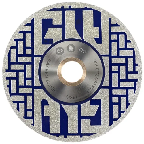 지스비 프리미엄 멀티 다이아몬드 날 125mm 타일 대리석 철근 콘크리트 절단 연마 GCD 05D 001, 1개