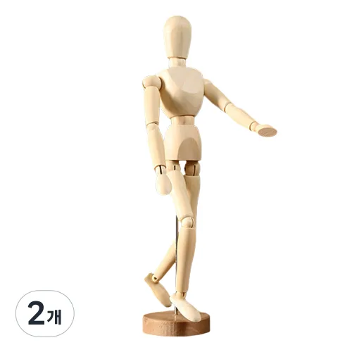 스토리빙 원목 구관 목각인형, 2개