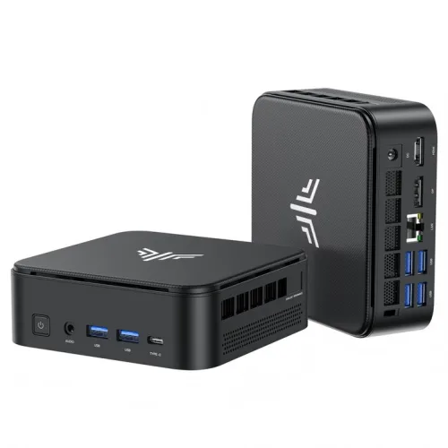 NIPOGI 가정용 미니 PC / AMD 라이젠5 7430U CPU, 6코어 / 12스레드 최대 4.3GHz / WiFi6+블투5.2 초소형 게이밍 컴퓨터, E3B, WIN11 Pro, 512GB, 32GB, 블랙