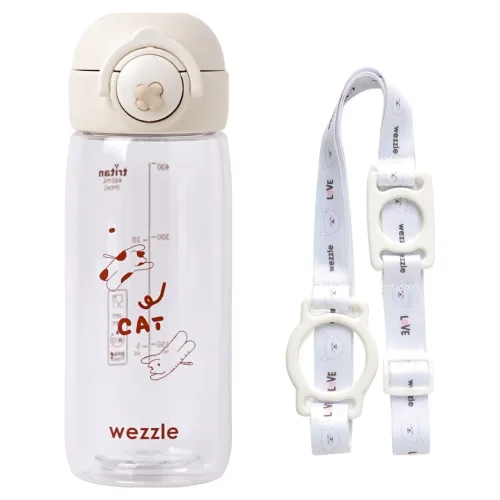 위즐 트라이탄 원터치 물병, 크림화이트, 1개, 480ml