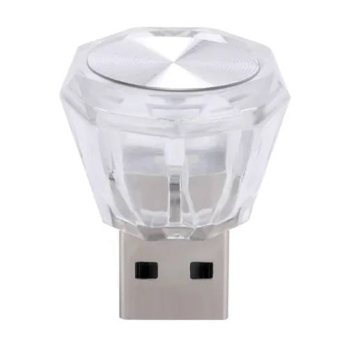 차량 USB 무드등, 자동차 내부 무드등 멀티 컬러 변경 충전, 1개, 칠색