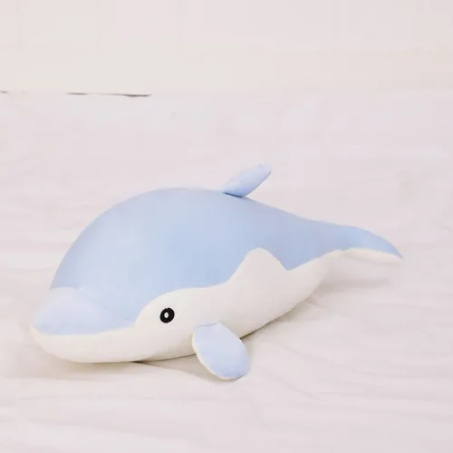 돌고래 모찌인형 베개 쿠션, 1개, 블루, 65cm