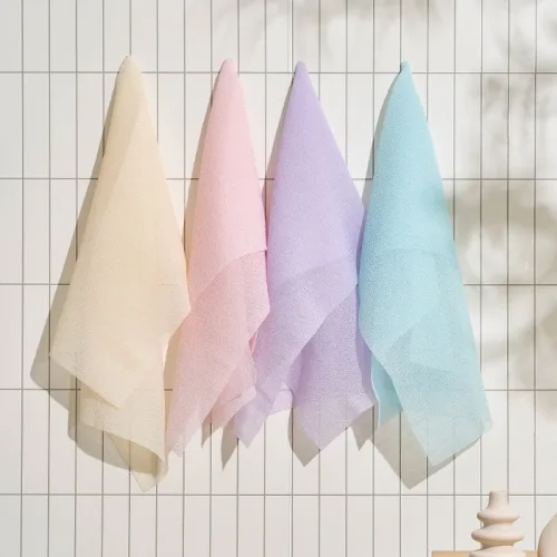 샤바스 샤워타월 파스텔, 블루 + 바이올렛 + 핑크 + 옐로우, 4개입, 3세트