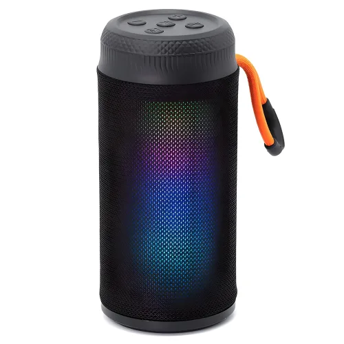 PLEIGO LED 패브릭 블루투스 스피커, BS15, 블랙
