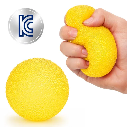 잇마켓 스트레스볼 로제 스퀴시 말랑이 KC인증 6cm, 1개, 128g, 브라이트 옐로우