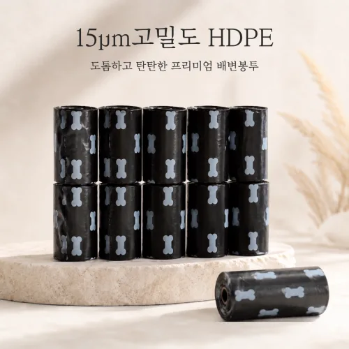 라민트 프리미엄 반려동물 배변봉투 풉백 리필형, 1개, 150개입, 블랙 패턴