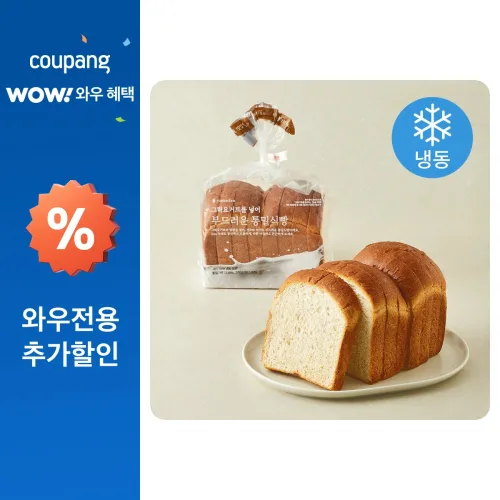 정미소 그릭요거트를 넣어 부드러운 통밀식빵 (냉동), 480g, 1개