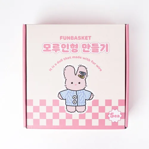 펀바스켓 모루 인형 만들기 키트 DIY 5종 세트, 1개, 토끼 세트