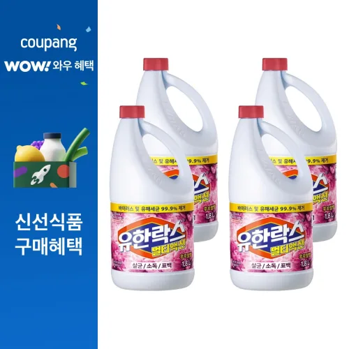 유한락스 멀티액션 후로랄, 1.8L, 4개