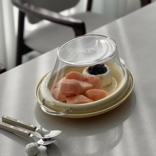 [Foodle] 오벌돔 (Oval Dome) 리버시블 테이블웨어 보울+플레이트 SET 디자인 샐러드 파스타 플레이팅 접시 디자인 테이블웨어 다회용기, 딥그린