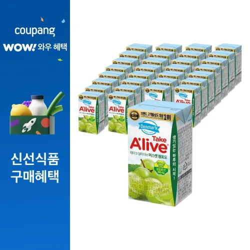 덴마크 테이크 얼라이브 머스캣 청포도 주스, 120ml, 48개