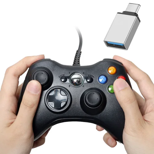 원신 모바일 게임패드 올인원 세트 PC 스마트폰 컨트롤러(XBOX360호환패드 + OTG젠더)