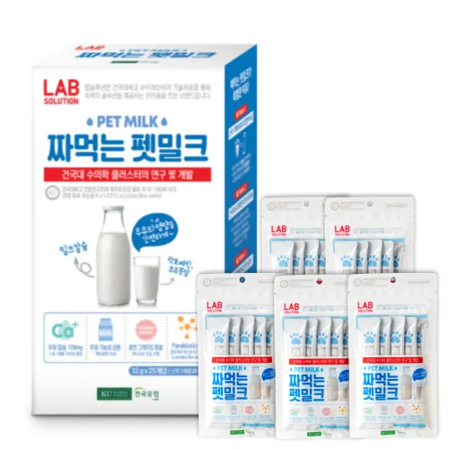 [건국유업] 짜먹는 펫밀크 300g(12g x 25개입), 펫밀크 1박스 (12g * 25개입), 300g, 1개