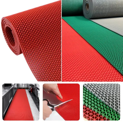 초면애 미끄럼방지 매트 수영장 목욕탕 주방 화장실 물빠짐 바닥 고무매트 5mm 120 x 100 cm 당 라이트Z-A, 레드1M, 6개