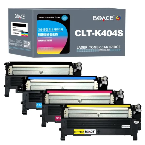 BOACE CLT-K404S 4색1세트 호환 토너 SL-C433 SL-C483 SL-C483W SL-C483FW C430 C432 C433W C482FW, 4색 세트, 1개