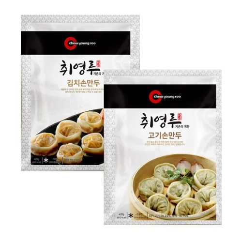 취영루 냉동 고기손만두 420g+김치손만두 420g, 4세트, 840g