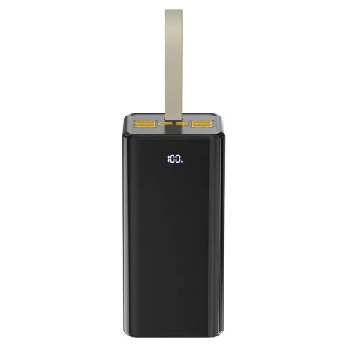 WOWWAY 대용량 보조배터리 50000mAh 고속충전 PD+QC3.0 일체형 휴대용 전원 여행용 캠핑용 파워뱅크, 블랙