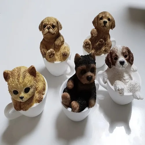 수제몰드 아기 동물 컵 디자인 (3D), 아기 고양이