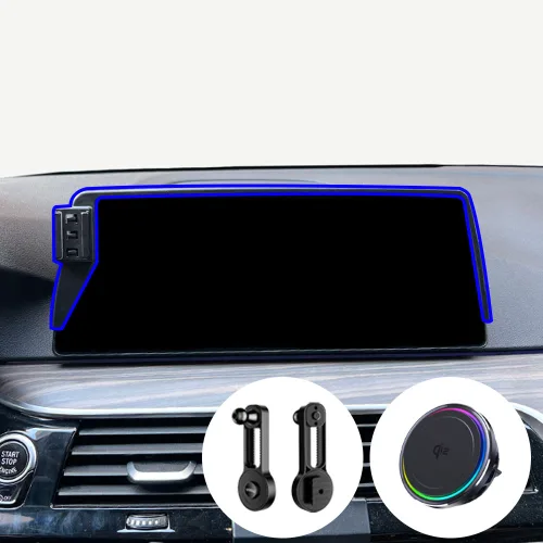 윙가디움 BMW 5시리즈 6시리즈GT (18년~20년) 차량용 거치대 마운트 세트, 5시리즈/6GT (18~20) 스크린 (C세트), 1세트