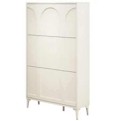 슬림 신발장 좁은 현관 아파트 신발 운동화 슬리퍼 정리함 수납장, 화이트 가로 60cm 세로 24cm, 1개
