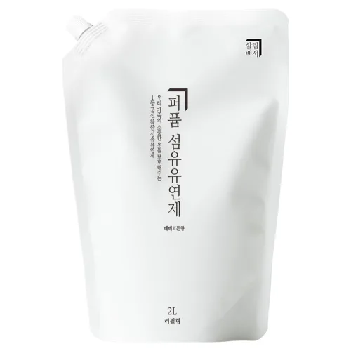 살림백서 섬유유연제 베베코튼향 리필, 2L, 1개
