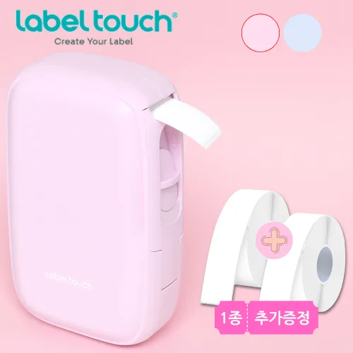 라벨터치 마로팝+랜덤 라벨지1종 추가 증정 라벨프린터 C타입 충전 휴대용 라벨기 네임스티커 기계, 1세트, 마로팝(스트로베리)+라벨테이프증정
