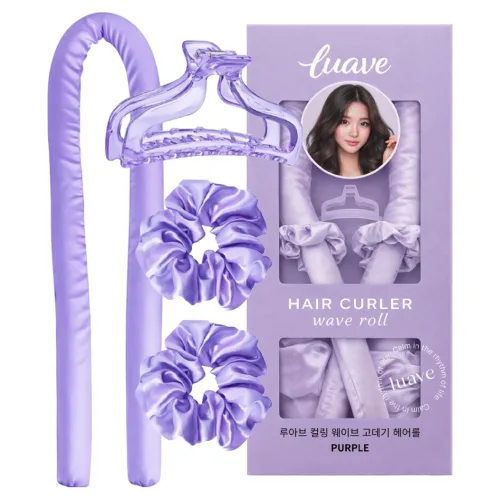 루아브 컬링 웨이브 고데기 헤어롤, 1개, purple