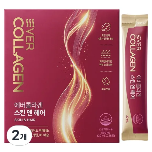 에버콜라겐 스킨 앤 헤어, 2개, 28회분
