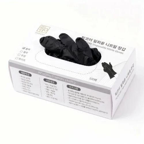 마지막 세일! ! !일회용장갑 PVC 니트릴 장갑 다용도장갑 대용량 100매/박스 블랙 S M L XL 품절임박! 픽코어