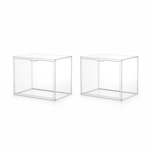 OnB 아크릴 쇼케이스 모듈형 수납 진열장 대형 40*30*25cm, 2개, 투명