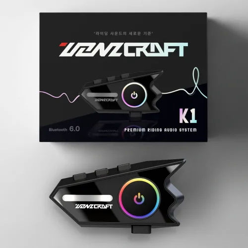 ZIONZCRAFT 2026 오토바이 헬멧 블루투스 잡음제로 사운드 대용량 배터리 2in1마이크, 블랙, K1