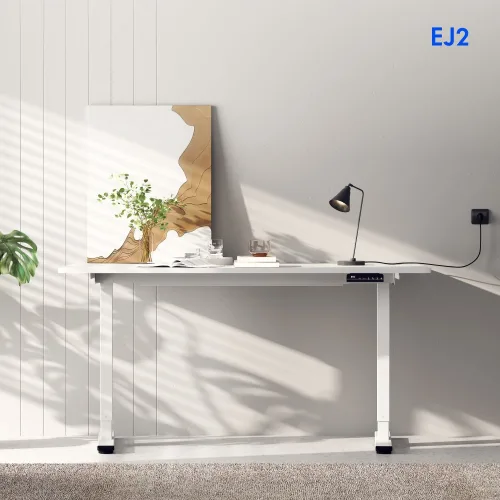 FlexiSpot 듀얼모터 모션데스크 EJ2 전동 높낮이조절책상 컴퓨터책상 A/S 5년 높이700-1190mm 내하중100KG, 화이트