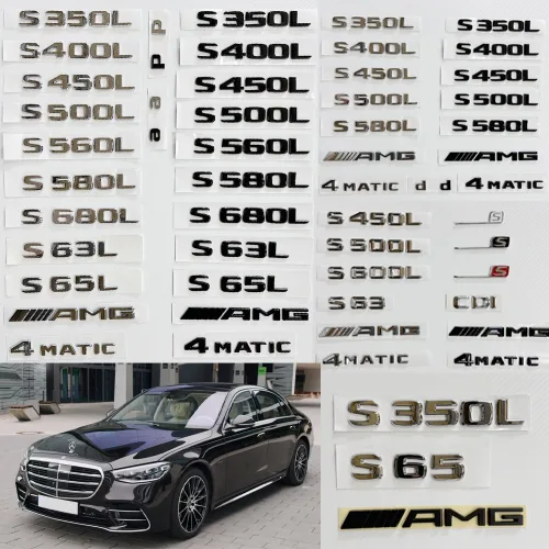 [주주파츠몰] 벤츠 엠블럼 AMG 4MATIC 레터링 스타 트렁크 모음 S클래스 W221 W222 W223 호환 용품, S500L(크롬), C타입(W223)
