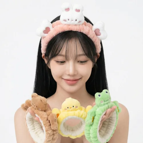[4개SET] 말랑마쥬 리틀 에니멀 헤어 세안밴드 동물 세안 머리띠