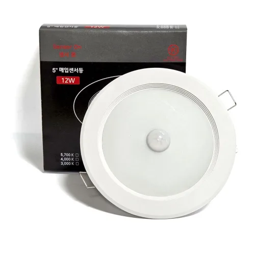 국산 LED 매입 센서등 다운라이트 글로벌엘이디 센서온 5인치 12W 주광색, 1개, 주광색