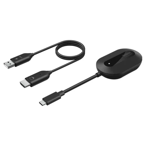 벨킨 ConnectAir 무선 HDMI 1080p 60Hz P2P 디스플레이 어댑터, 1개, AVC024dqBK