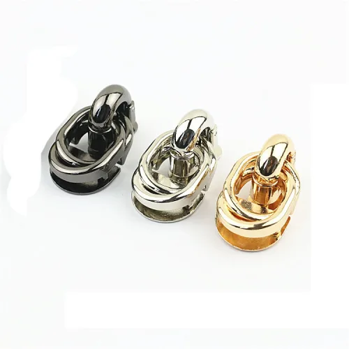 또담뜨개 가방 잠금장치 원형 후크 버클 부자재 가로 21mm 세로 36mm, 1개, 금색