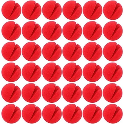 파티 할로윈 의상 용품 크리스마스 위 티후드 30PCS 2\"x2\" 레드 서커스 광대 코 벌크