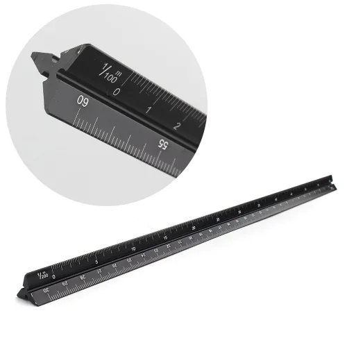30cm 알루미늄 재질 삼각 스케일자