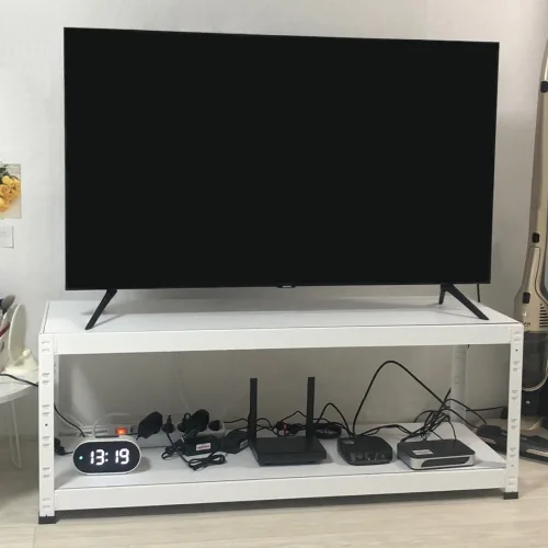 철제 티비 다이 거실장 TV 선반 T22, 블랙