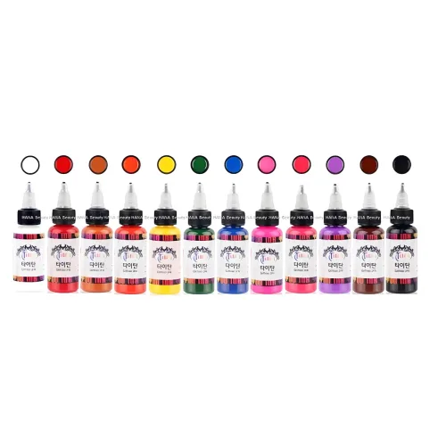 하나뷰티 타투색소 타이탄 문신용 잉크세트 기본컬러 12세트 TITAN TATTOO INK, 1세트, 기본컬러세트 0.5oz