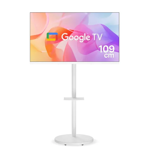 위드라이프 구글 43인치 스마트TV 삼탠바이미 세트 무빙라이프 1등급 이동식 안드로이드티비, 109cm/43인치, 무빙라이프43인치 화이트, 스탠드형, 고객직접설치