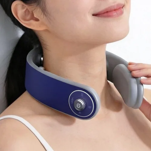 보미디 EMS 저주파 온열 진동 목 마사지기 무선 안마기 MP3