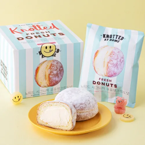 노티드 시그니처 우유 생크림 도넛, 100g, 3개입, 1박스