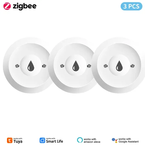 1에서 5pcs ZigBee 워터 센서 Tuya 누출 감지기 홍수 알람 스마트 라이프 제어 Gateway 필요