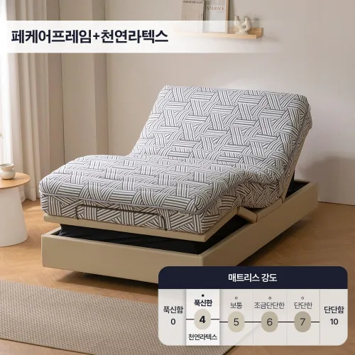 오키멧 페케어 모션베드 프레임 SS, Q 매트리스 세트 무헤드, 06.(Q)페케어프레임+천연라텍스