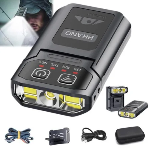 LED 헤드램프 클립 온 캡 모자 라이트 헤드 토치 낚시 캠핑 램프 USB 충전식 헤드 램프 휴대용 조명 헤드라이트