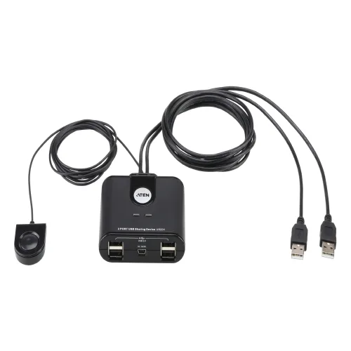 ATEN KM스위치 USB 공유기 컴퓨터 본체 2대 키보드 마우스 연결 선택기 PC 셀렉터